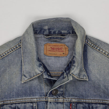 Levi Strauss and Co Vintage Blue Denim Jacket Women Medium Cotton Collared