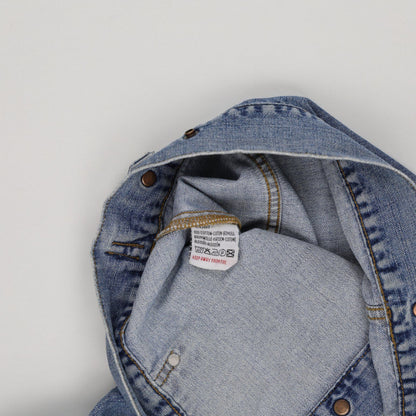 Wrangler Vintage Blue Denim Trucker Jacket XL 100% Cotton Collared