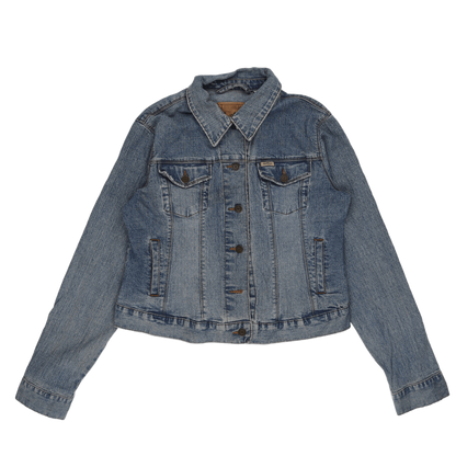 Levi's Strauss Signature Blue Denim Trucker Jacket Large 89 Cotton 11 Polyester Vintage