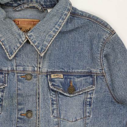 Levi's Strauss Signature Blue Denim Trucker Jacket Large 89 Cotton 11 Polyester Vintage
