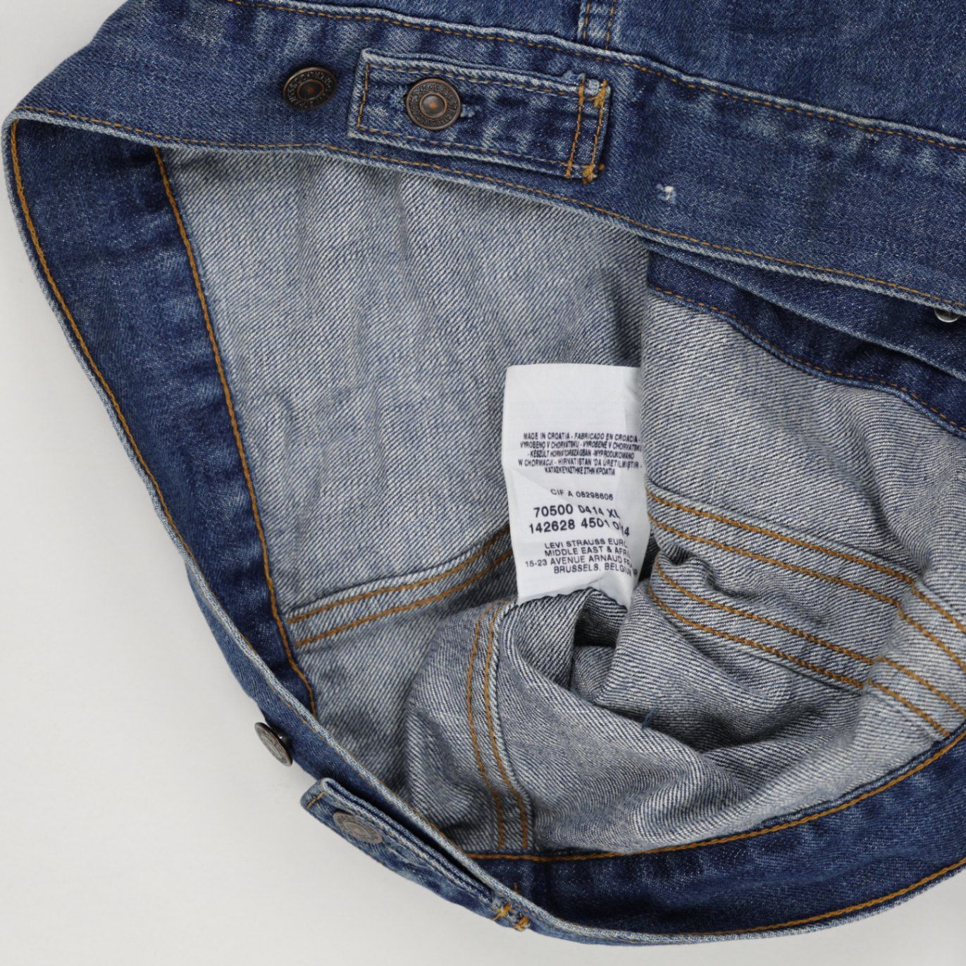 Levi's Vintage 70500 Denim Trucker Jacket Blue XL Cotton Men's