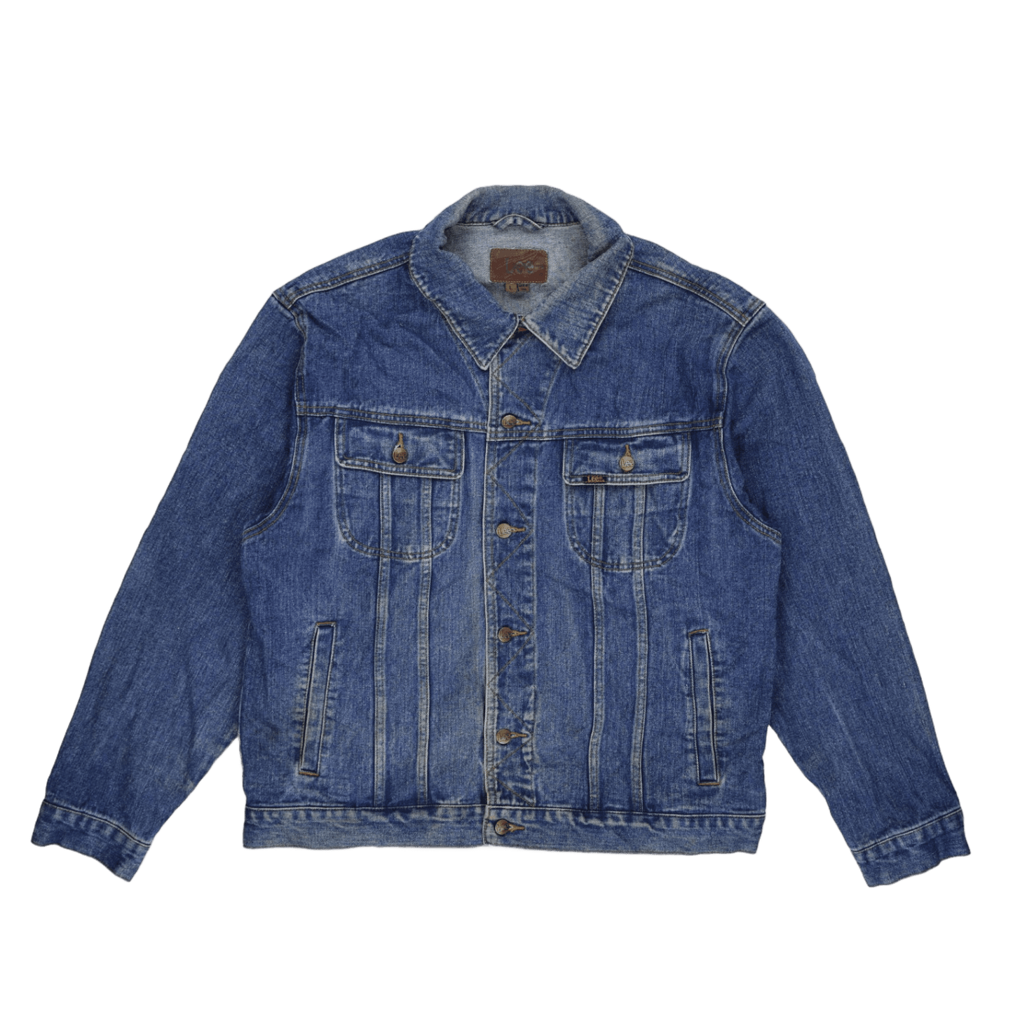 Lee Vintage Classic Blue Denim Jacket Large 100 Cotton Mens