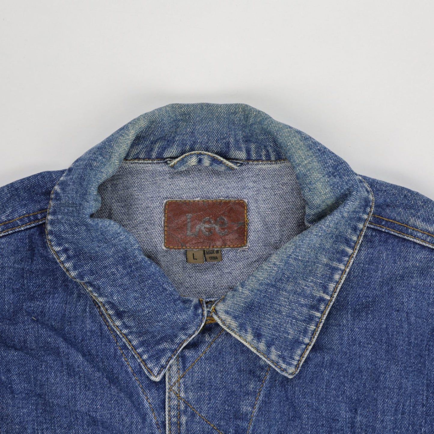Lee Vintage Classic Blue Denim Jacket Large 100 Cotton Mens