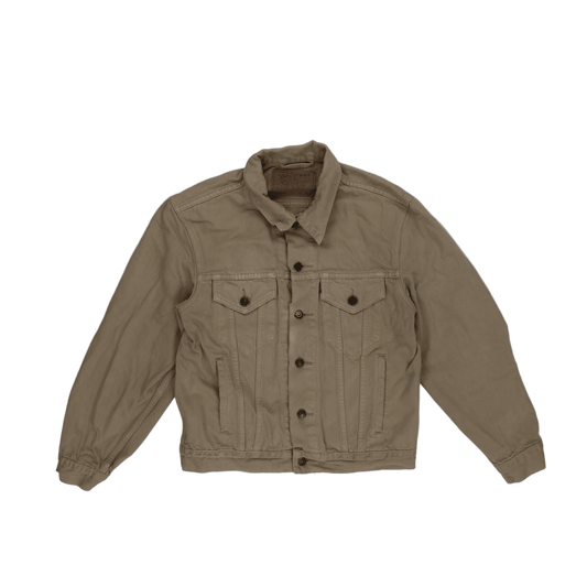 Levi's Vintage Stone Beige Trucker Jacket Men's Size Small 100% Cotton Collared