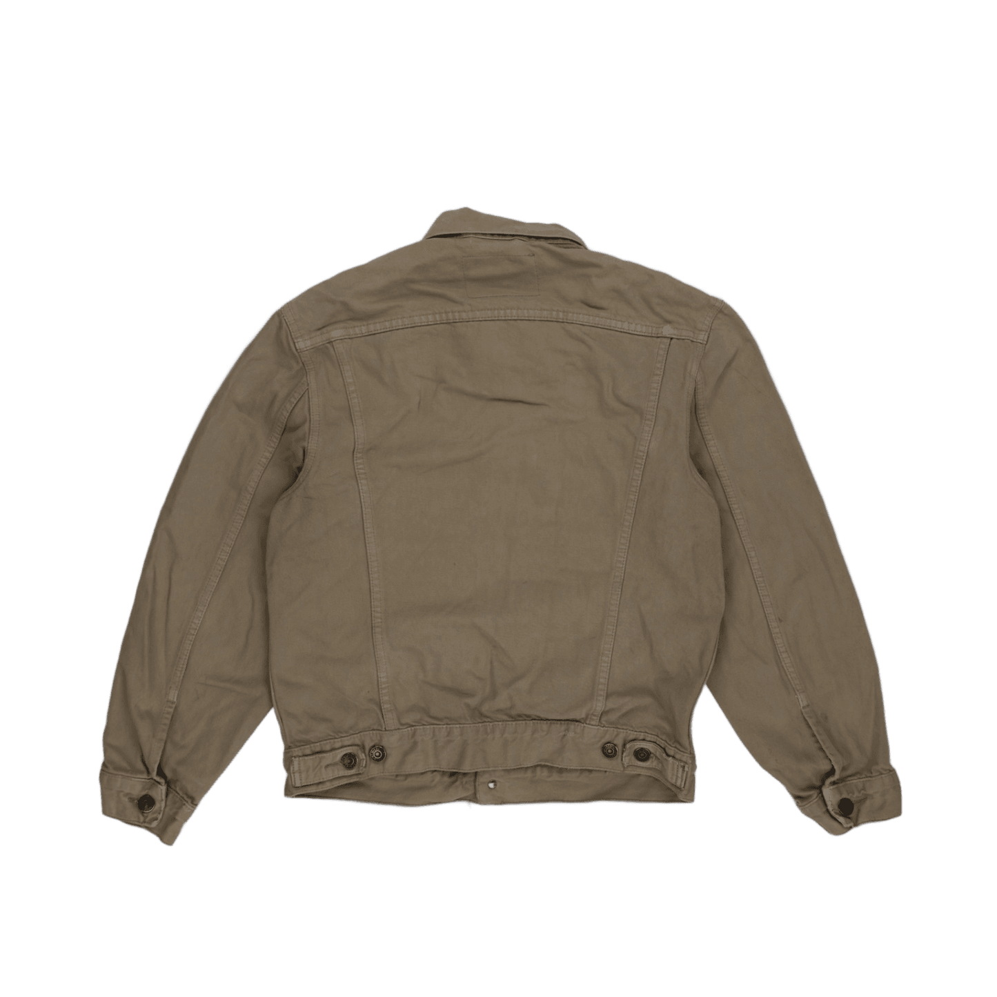 Levi's Vintage Stone Beige Trucker Jacket Men's Size Small 100% Cotton Collared
