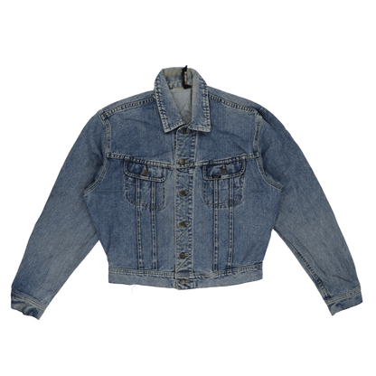 Lee Vintage Blue Denim Jacket Unisex Medium 100 Percent Cotton Collared