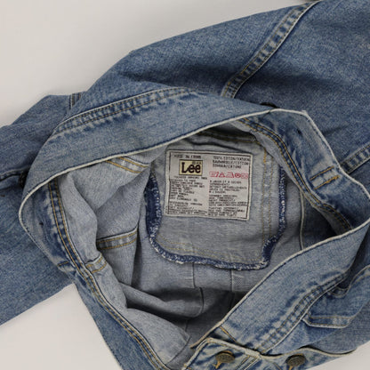Lee Vintage Blue Denim Jacket Unisex Medium 100 Percent Cotton Collared