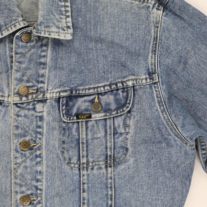 Lee Vintage Blue Denim Jacket Unisex Medium 100 Percent Cotton Collared