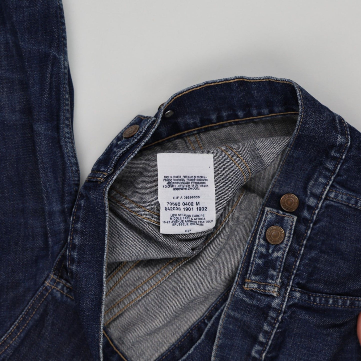 Levi's Vintage Blue Denim Trucker Jacket Men's Medium Cotton