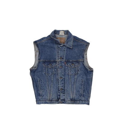 Levi's Vintage Original 501 Denim Vest Blue Large 100% Cotton Sleeveless