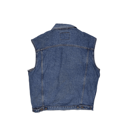 Levi's Vintage Original 501 Denim Vest Blue Large 100% Cotton Sleeveless