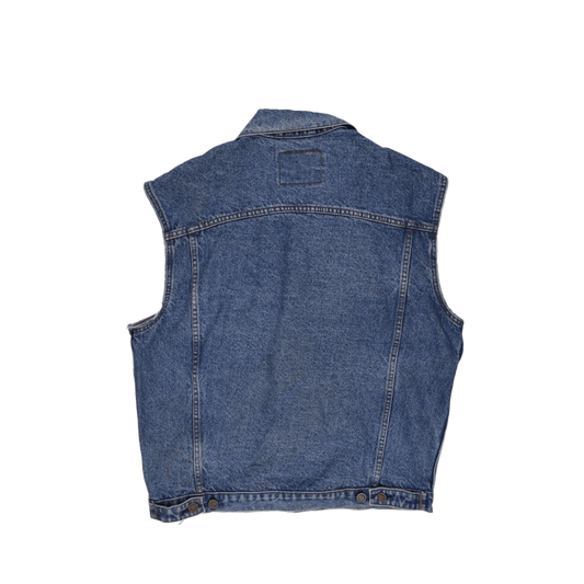 Levi's Vintage Original 501 Denim Vest Blue Large 100% Cotton Sleeveless