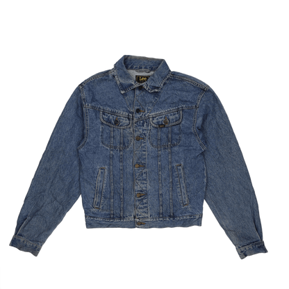 Lee Men's Vintage Denim Jacket Blue Medium Cotton 57 cm Pit to Pit 65 cm Collar to Hem 62 cm Sleeve Length
