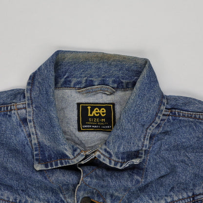 Lee Men's Vintage Denim Jacket Blue Medium Cotton 57 cm Pit to Pit 65 cm Collar to Hem 62 cm Sleeve Length