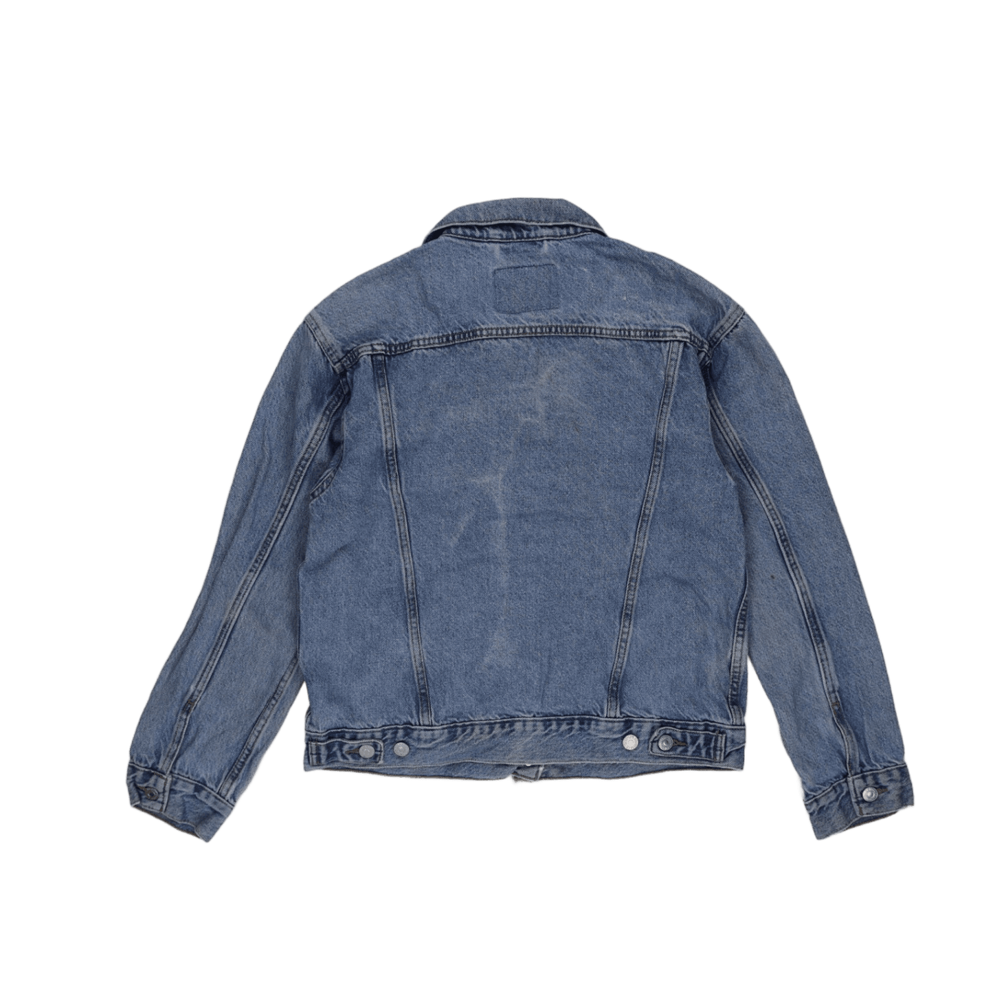 Levi's Vintage Medium Blue Denim Jacket Collared 100 Percent Cotton Size Medium