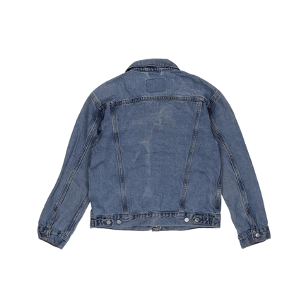 Levi's Vintage Medium Blue Denim Jacket Collared 100 Percent Cotton Size Medium