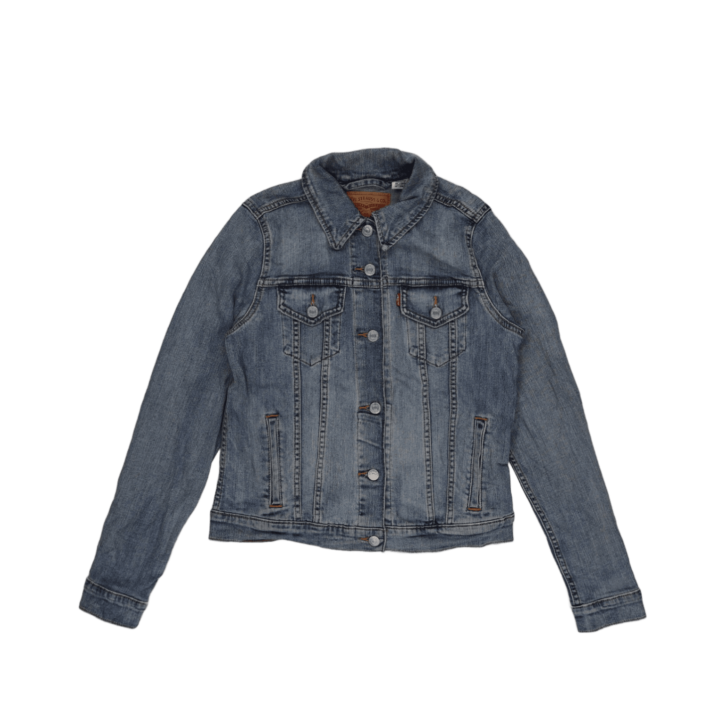 Levi's Classic Blue Denim Jacket Medium Cotton Denim Vintage Style Collared