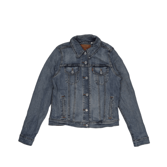 Levi's Classic Blue Denim Jacket Medium Cotton Denim Vintage Style Collared
