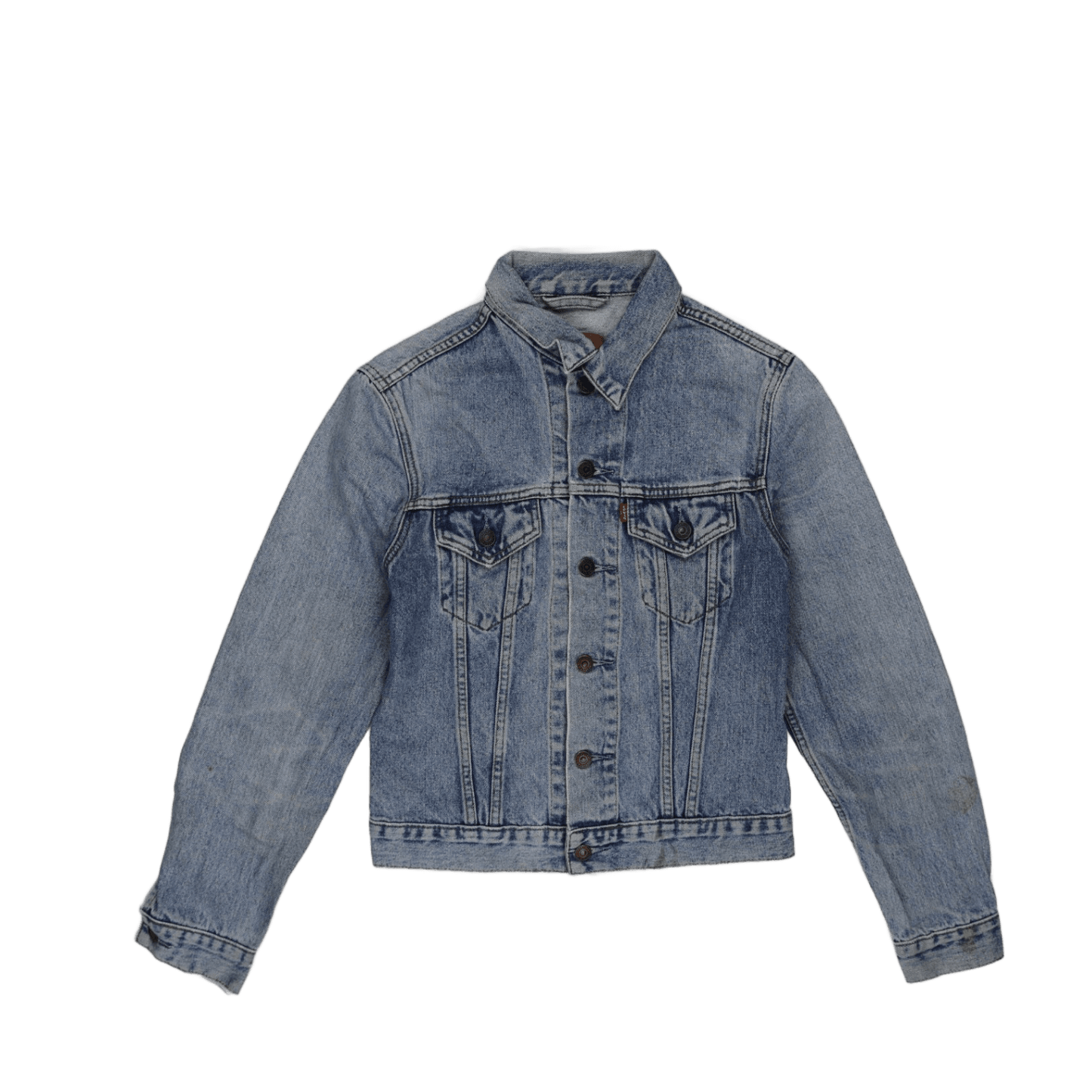 Levi's Girls Medium Light Blue Cotton Denim Trucker Jacket Vintage Style
