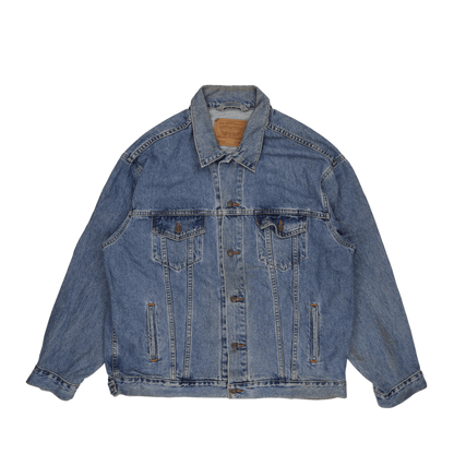 Levi's Vintage Blue Denim Jacket XL Cotton Collared Men's Outerwear