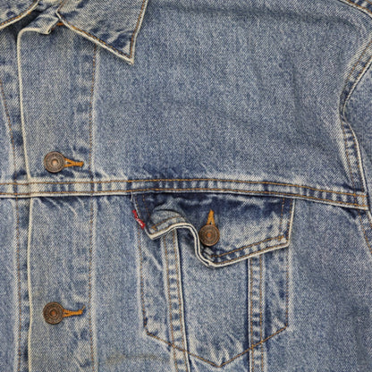 Levi's Vintage Blue Denim Jacket XL Cotton Collared Men's Outerwear
