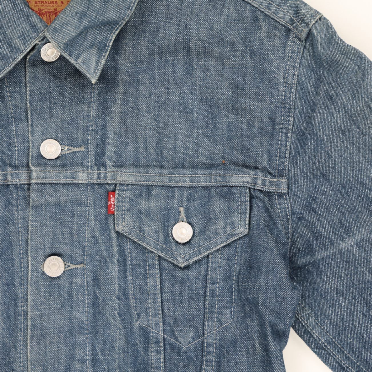 Levi's Vintage Medium Blue Denim Trucker Jacket Women's Medium Cotton