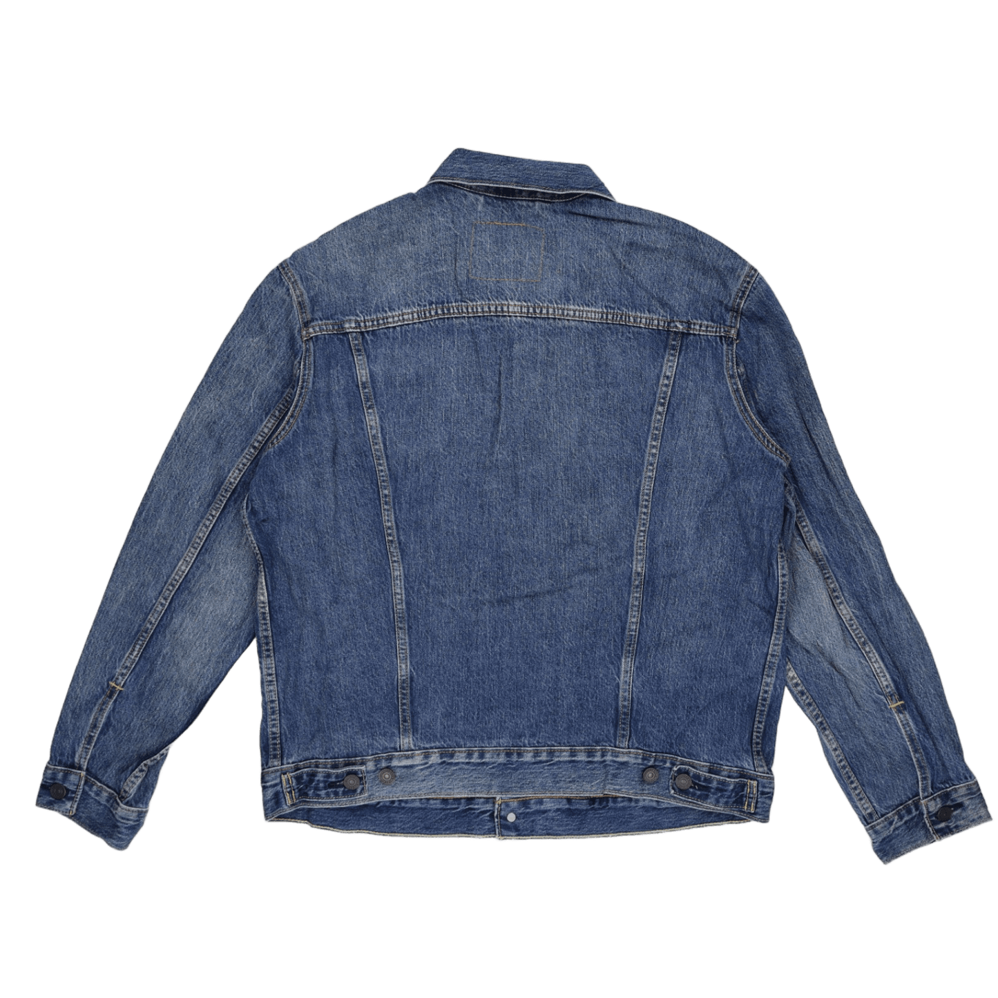 Levi's Vintage Denim Trucker Jacket Blue Large Collared 100% Cotton