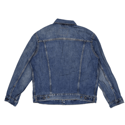 Levi's Vintage Denim Trucker Jacket Blue Large Collared 100% Cotton