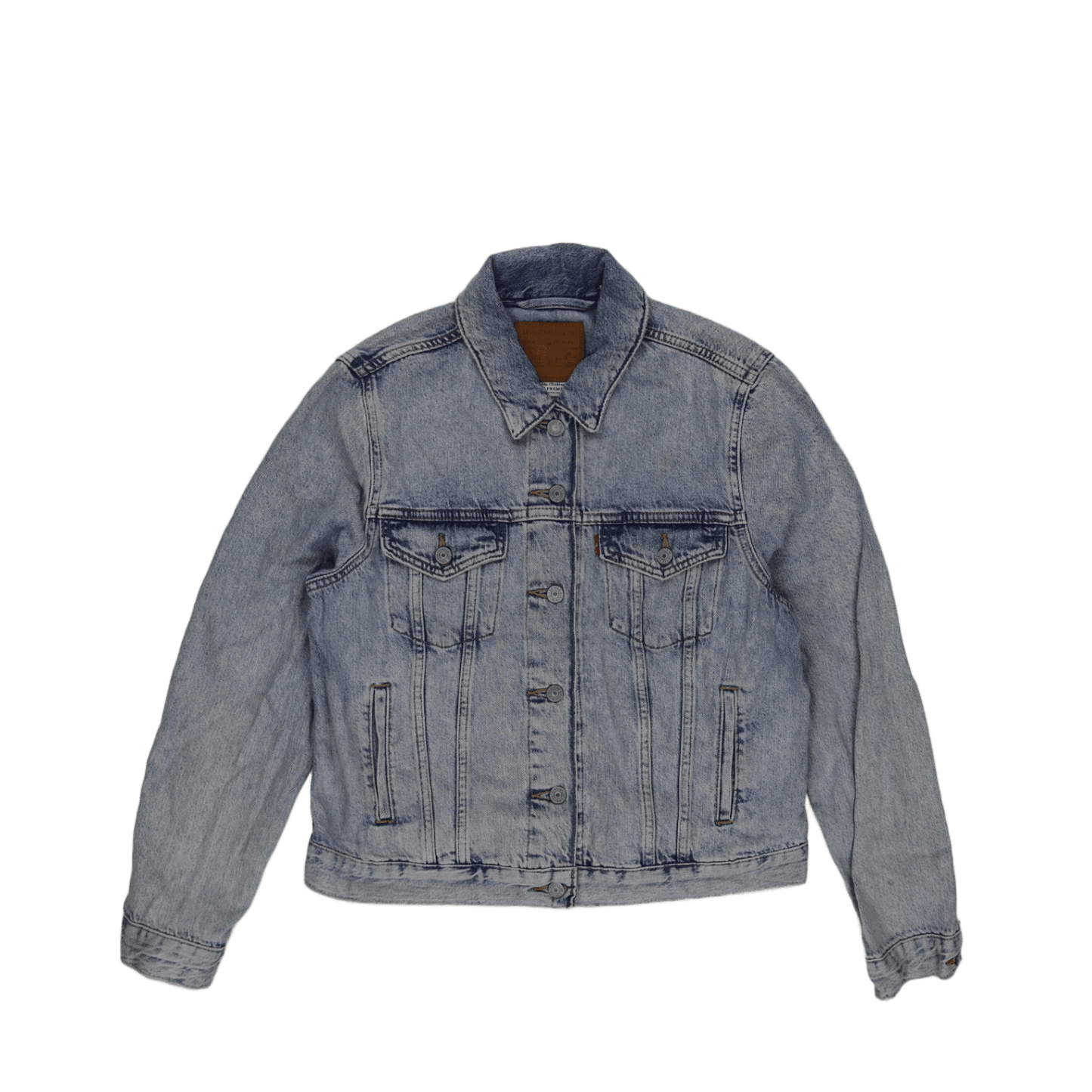 Levi's Light Blue Denim Jacket Large 100% Cotton Collared