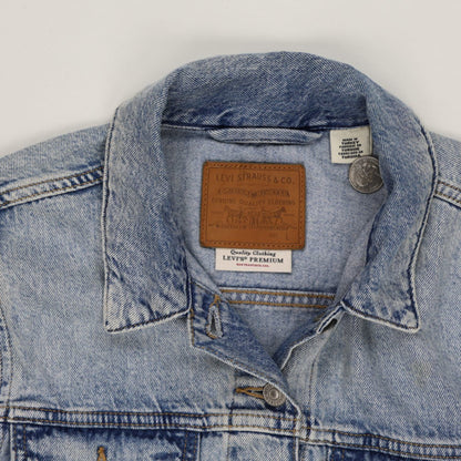 Levi's Light Blue Denim Jacket Large 100% Cotton Collared