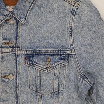 Levi's Light Blue Denim Jacket Large 100% Cotton Collared