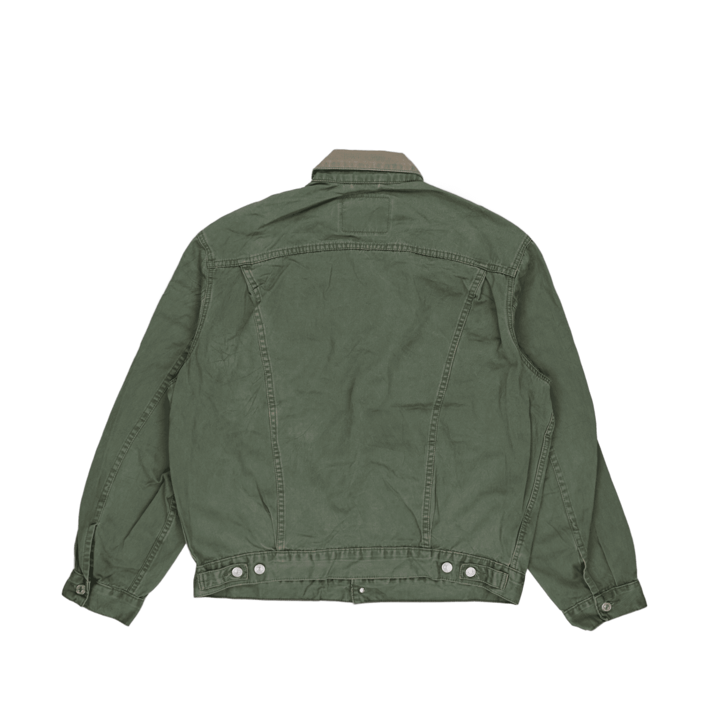 Levi's Vintage 1993 Green Trucker Jacket Men's Large Cotton Collared