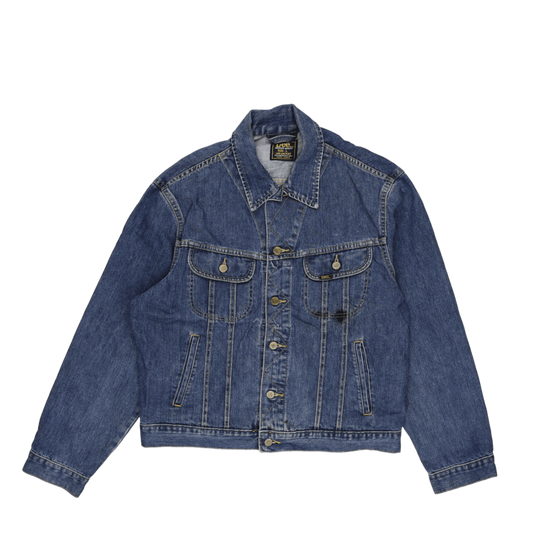 Lee Vintage Blue Denim Jacket Large Cotton Collared