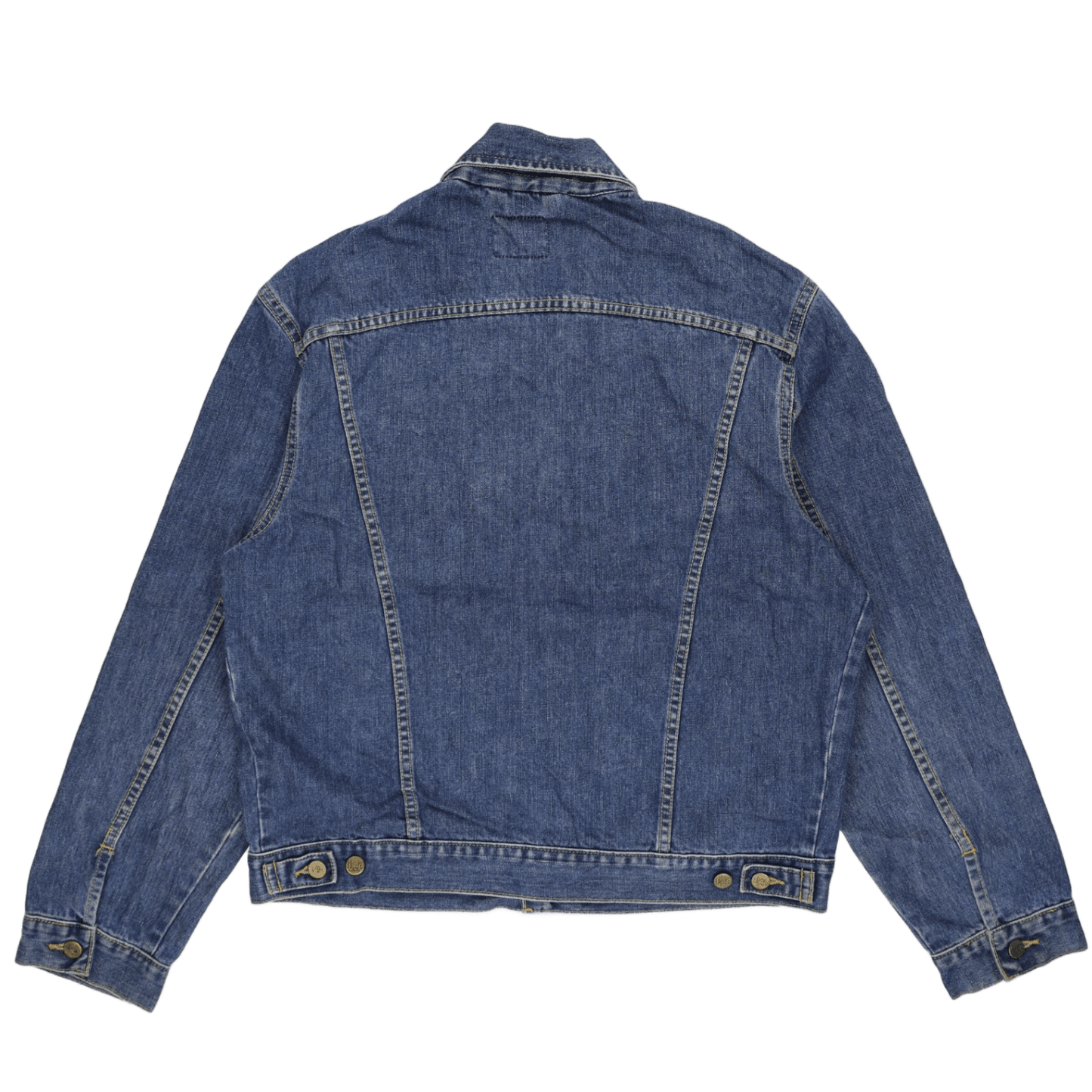 Lee Vintage Blue Denim Jacket Large Cotton Collared