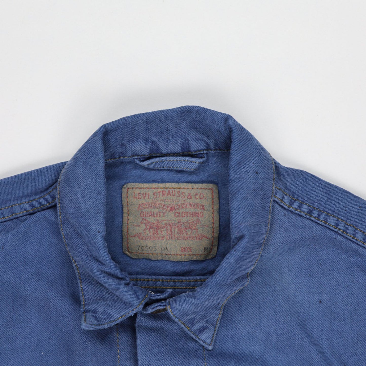 Levi's Vintage Blue Denim Jacket Men's Medium 100% Cotton Collared
