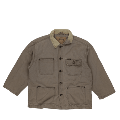 Wrangler Vintage Western Chore Jacket Beige Large 100 Percent Cotton