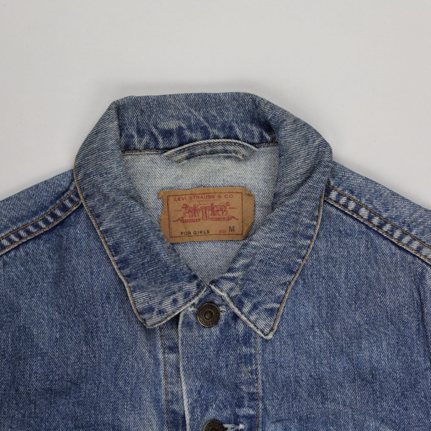 Levi's Vintage Blue Denim Jacket Women Medium Classic Western Cotton