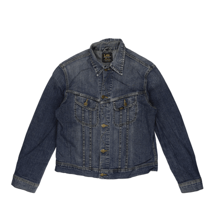 Lee Vintage Blue Denim Jacket XL Cotton Collared Slim Fit