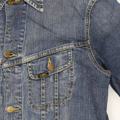 Lee Vintage Blue Denim Jacket XL Cotton Collared Slim Fit