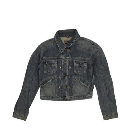 Wrangler Women's Vintage Blue Denim Jacket Size Medium Cotton