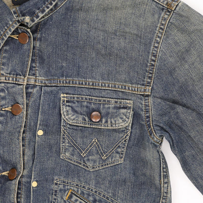 Wrangler Women's Vintage Blue Denim Jacket Size Medium Cotton
