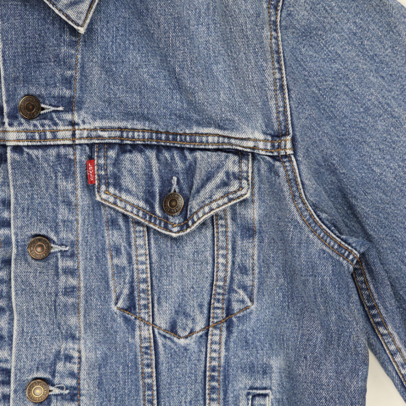 Levi Strauss & Co Vintage Medium Blue Trucker Jacket Men's Medium Cotton Denim