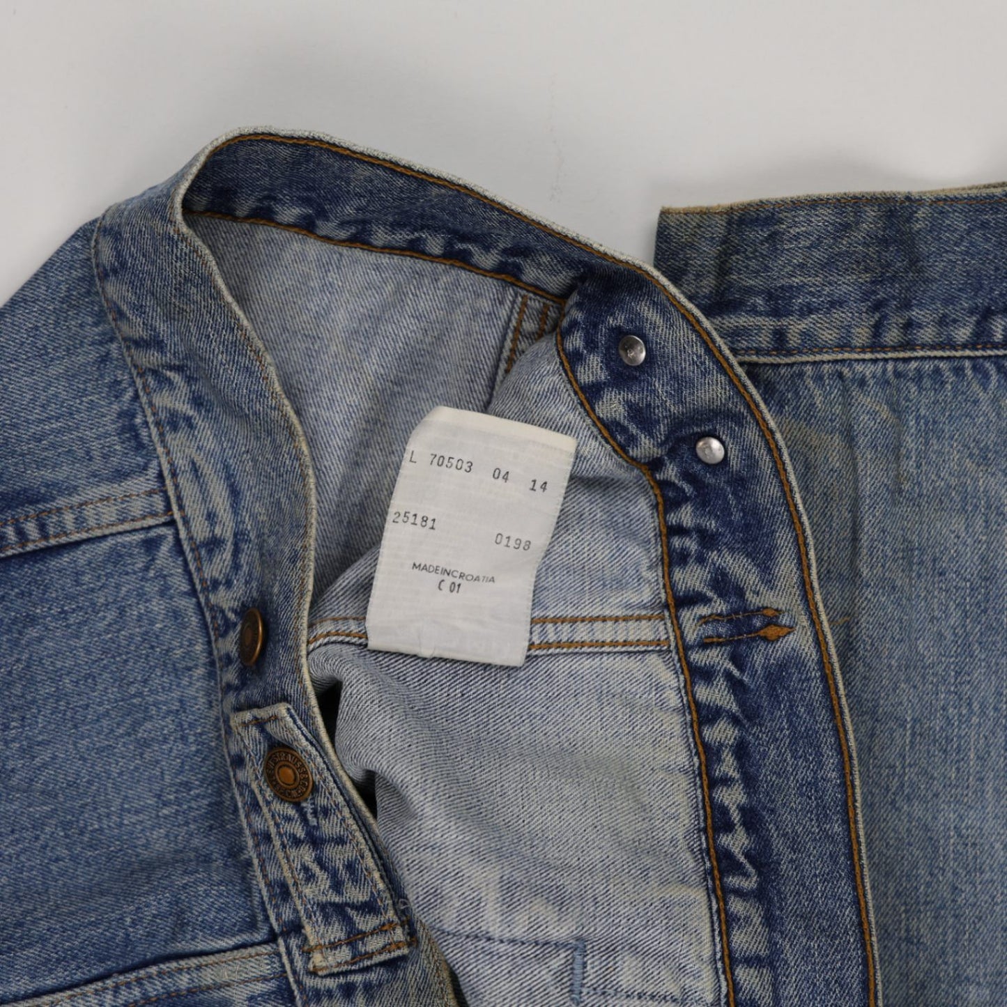 Levi's Vintage Original Denim Trucker Jacket Blue Large Cotton