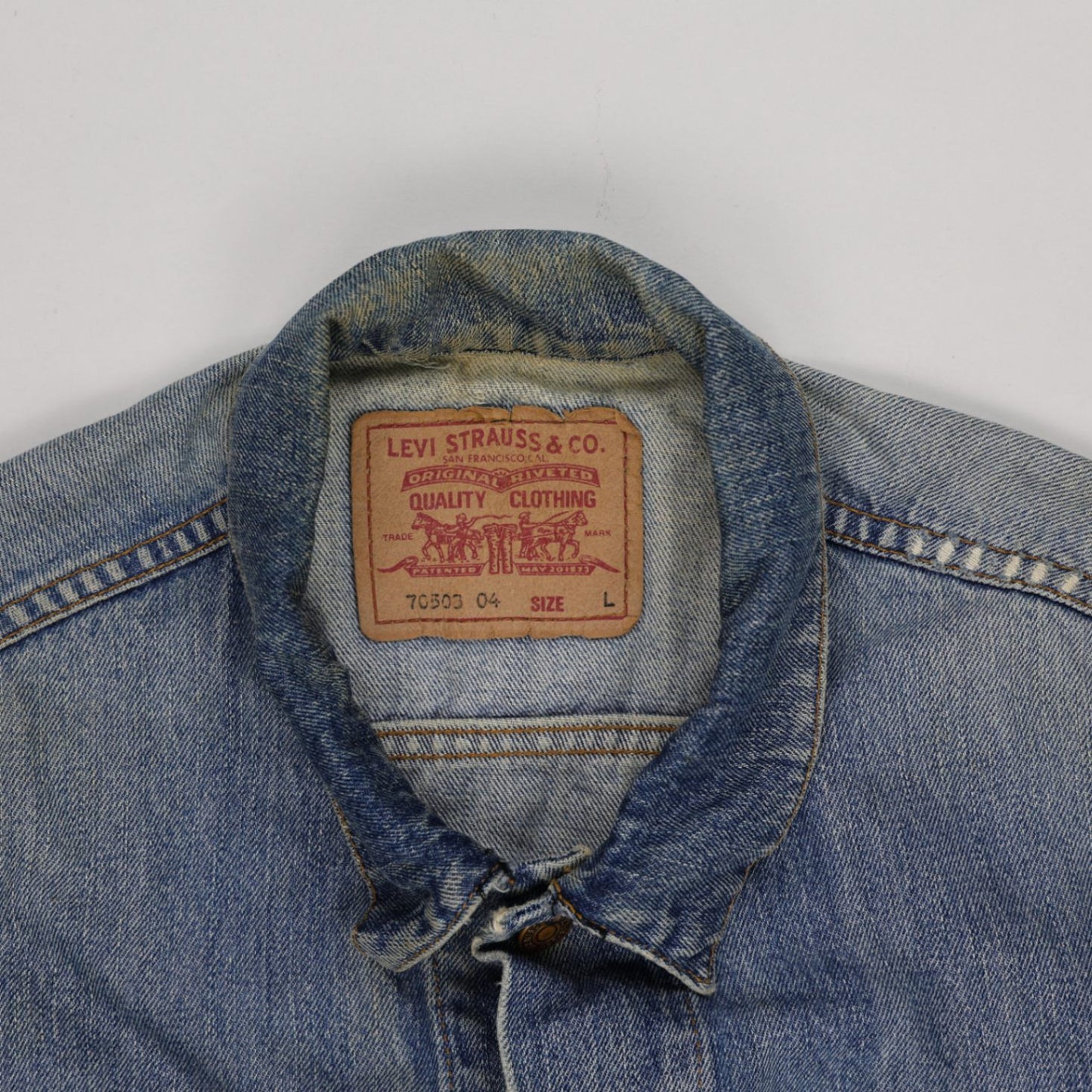 Levi's Vintage Original Denim Trucker Jacket Blue Large Cotton