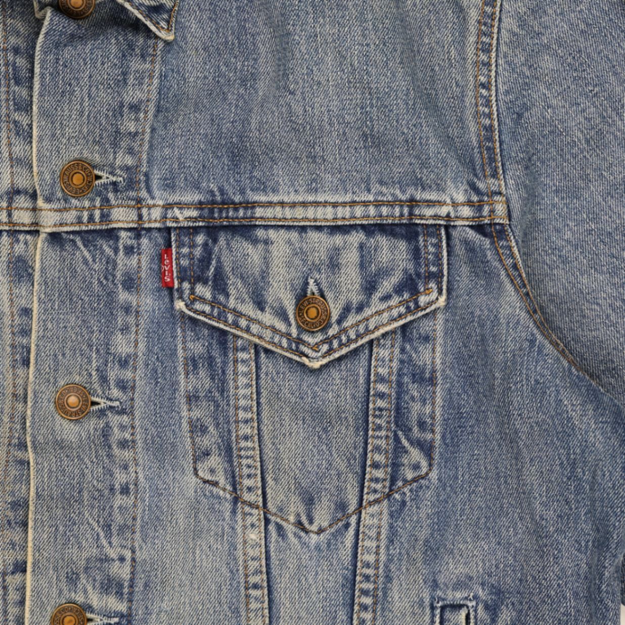 Levi's Vintage Original Denim Trucker Jacket Blue Large Cotton