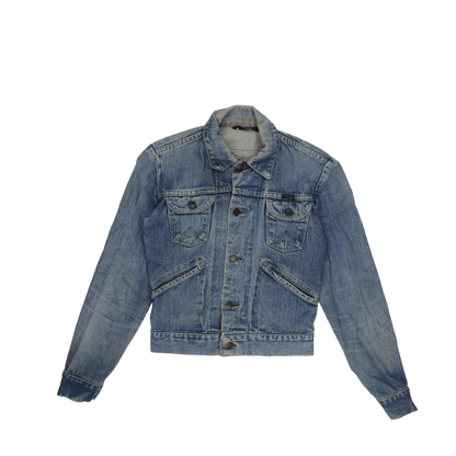 Wrangler Vintage Blue Denim Trucker Jacket Medium Cotton