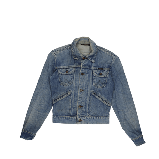 Wrangler Vintage Blue Denim Trucker Jacket Medium Cotton