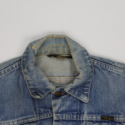 Wrangler Vintage Blue Denim Trucker Jacket Medium Cotton