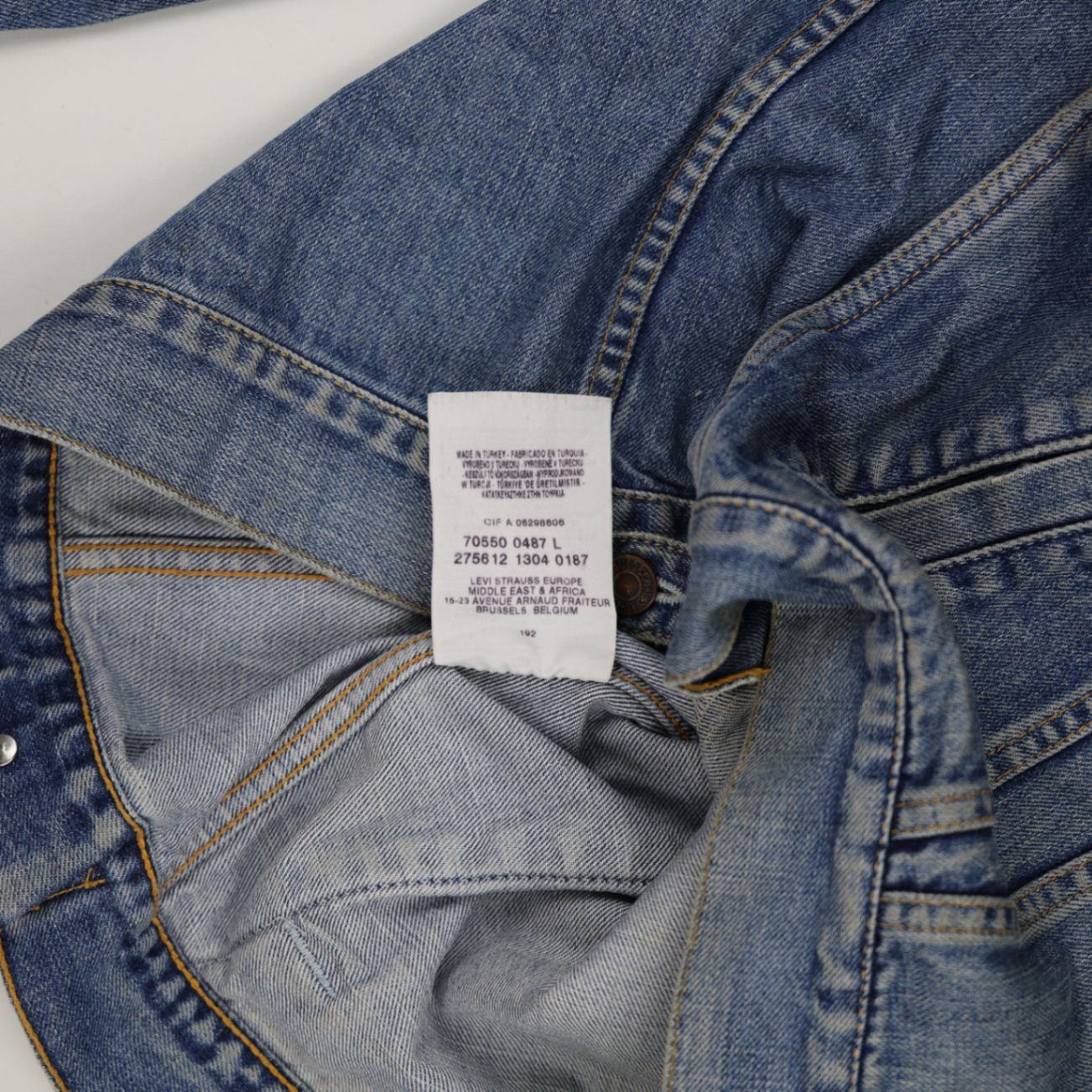 Levi's 70506 Vintage Denim Trucker Jacket Blue Large 100% Cotton Collared
