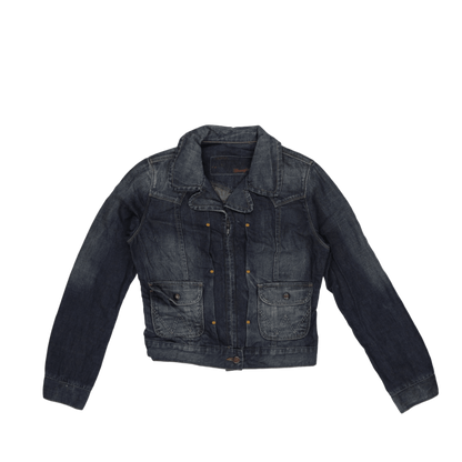 Wrangler Vintage Blue Denim Jacket Medium Cotton Collared